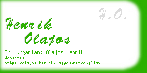 henrik olajos business card